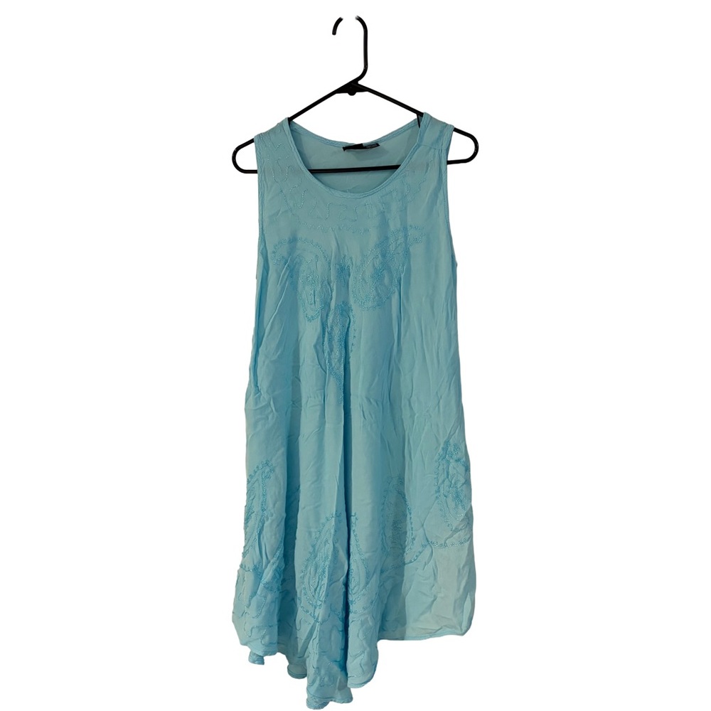 One size fits all blue sleeveless‎ dress